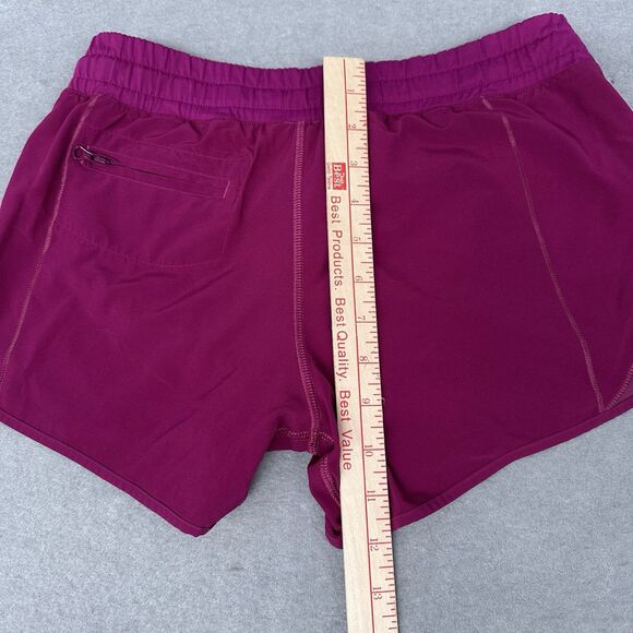 Lululemon Hotty Hot Shorts Sz 4 High Rise 4" Pink Fuschia Drawstring Run Pocket - Picture 5 of 10